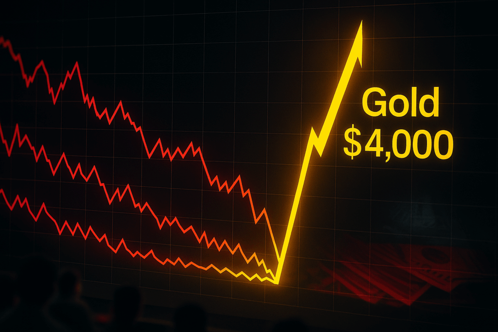 El oro rompe la barrera de los 4.000 dólares por onza - Dinero Magazine